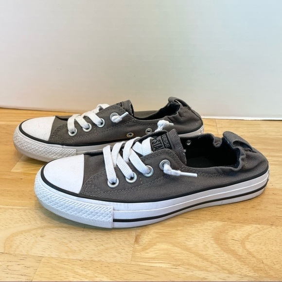 Converse All Star Canvas Low Shoes Size 6 Grey White - Picture 1 of 9